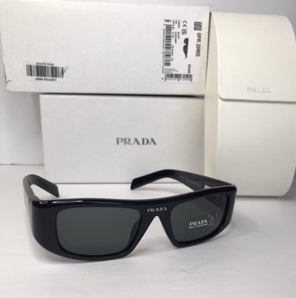 Authentic New Prada Eyewear Women\'s 0PR 20WS Sunglasses in Black | FW23/24 main image 5